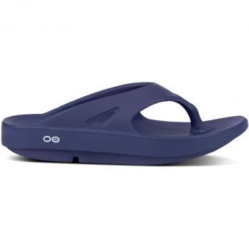 Oofos Unisex Ooriginal Recovery Flip-Flops Navy Blue