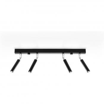 Euluna Nicanor Black/Chrome 4-Bulb Ceiling Spotlight