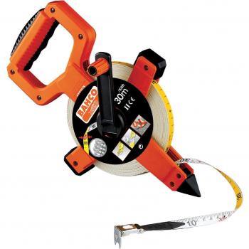 Bahco LTS Open Reel Fiberglass Long Tape Measure, 100m/330ft, 13mm Width