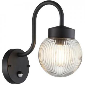 Eldon Globe Wall Lamp Textured Black, IP44