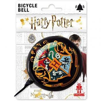 Logoshirt - Harry Potter - Hogwarts - Retro Fahrradklingel Groß - aus massivem Stahl - Schwarz - Lizenziertes Original Design