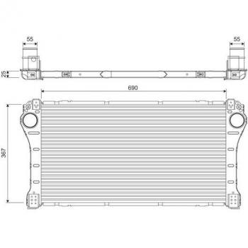 Intercooler Aluminium VALEO 818387 pour TOYOTA Verso - Échangeur Air-Air sans capteur