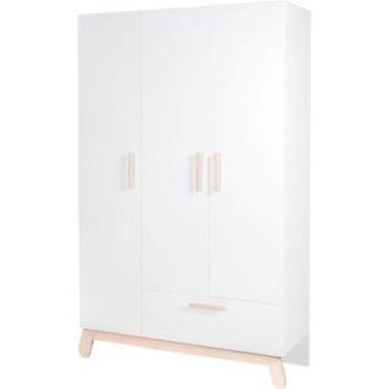 Kinderkleiderschrank Clara 3-türig, Weiß
