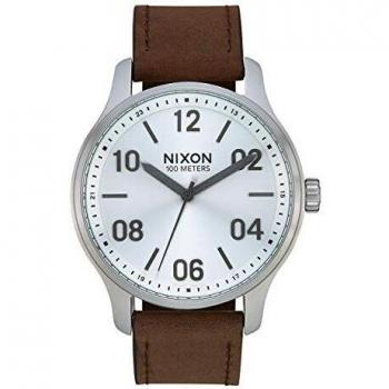 Nixon Unisex Erwachsene Analog Quarz Uhr mit Leder Armband A1243-1113-00