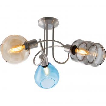 NOWA GmbH Pesaro 3-Bulb Ceiling Lamp with Glass Shades