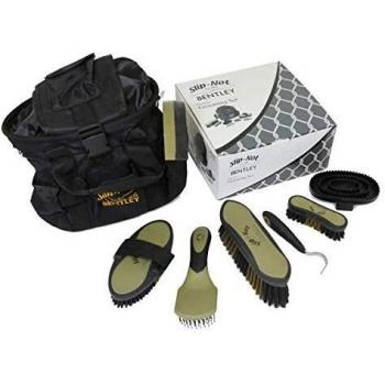 Charles Bentley Slip-Not Equestrian Deluxe Grooming Set - Black & Gold