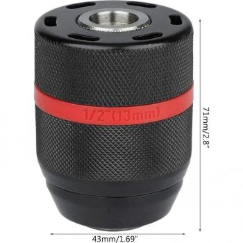 Adaptateur de changement rapide, mandrin sans clé haute résistance pour machiniste, mandrin sans clé noir et rouge