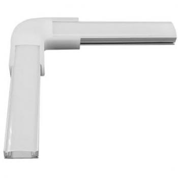 Connettore a L Opale per Profilo in Alluminio da Superficie per Strisce LED fino a 12 mm