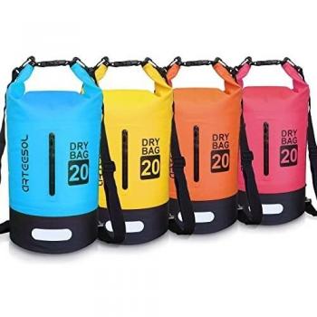 arteesol Bolsa Estanca, Dry Bag - 5L 10L 20L 30L Bolso Seco Impermeable/Seca Bolsa para Kayak Paseo en Barco Canoa Pesca Rafting Camping Playa Natación Snowboard