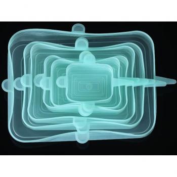 Couvercles extensibles en silicone pour conservation des aliments - 6 pièces