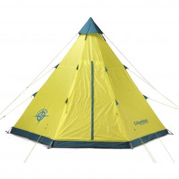 Columbus Tipi Tienda de campaña, Unisex Adulto, Amarillo/Azul, Talla Única