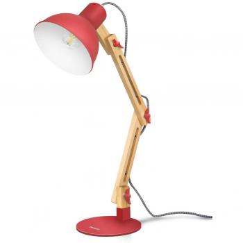 Tomons LED Leselampe im klassichen Holz-Design, Schreibtischlampe, Tischleuchte, verstellbare Schreibtischlampe, Lampe mit verstellbarem Arm