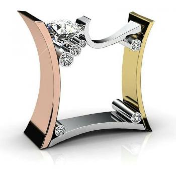 YOBEST Princess Cut Huge White Zircon Silver Engagement and Wedding Ring