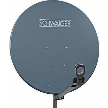 Schwaiger 97 cm Satellite Dish Antenna, 40.80 dB, DVB-S/S2, Dark Grey Aluminum