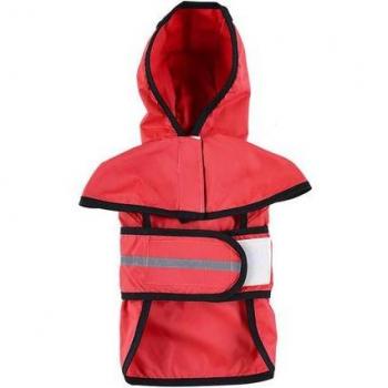 Large Dog Waterproof Raincoat Jumpsuit - Red Color S/M/L/XL/XXL