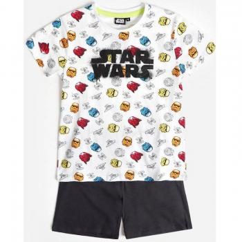 STAR WARS - Pijama de niño corto estampado con bolsillos