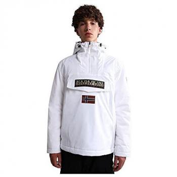 Napapijri Men's Rainforest Winter Anorak Jacket - Bright White - Size XL