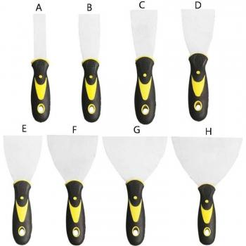 Couteau à mastic pratique en acier inoxydable avec manche en plastique pour plâtre et papier peint