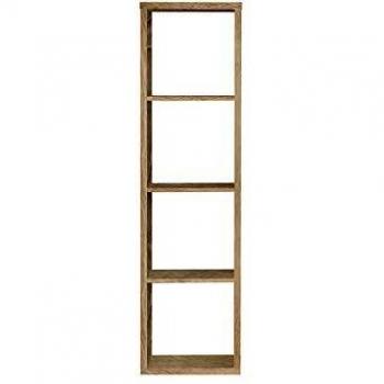 Meubletmoi Etagère Colonne 4 casiers décor chêne - Rangement bibliothèque Moderne - Collection Classico