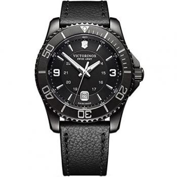 Orologio Victorinox Maverick V241787 da uomo in pelle nera con movimento al quarzo svizzero