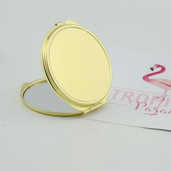 Miroir cosmétique double face compact portable rond cœur avec grossissement pliable pour le maquillage de voyage