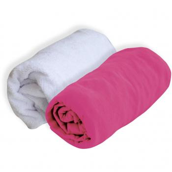 PMP Set de Alèse Polyuréthane + Drap Housse Framboise 70 x 140 cm