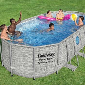 Bestway Power Steel Swim Vista Oval Frame Pool Set 549x274x122cm