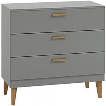 Commode d'enfant Kocot Kids 3 tiroirs Blanc et Chêne Blanc 100x90x47cm