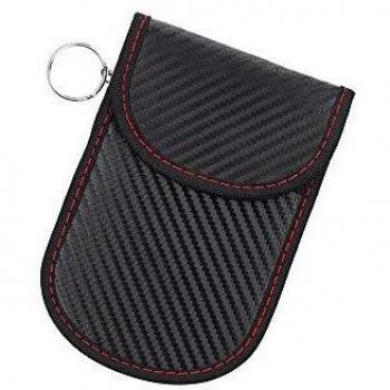 INF RFID Schutztasche für Autoschlüssel, Keyless Autoschlüssel-Etui mit RFID-Schutz, Schlüsseltasche mit Signalblocker, schwarz