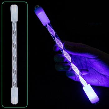 Colorful LED Spinning Pen with Anti-Slip Grip - Detachable Entertainment Pen for Students and Adults