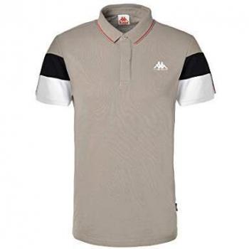 Kappa Iselin Herren-Poloshirt XXL Grau, Schwarz, Weiß