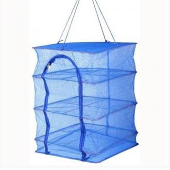 4-Layer Foldable Mesh Drying Rack for Vegetables and Fish