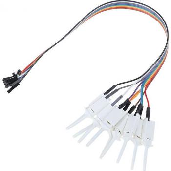 10pcs 300mm High Efficiency Test Hook Clip Logic Analyzer Probe Clamp Kit