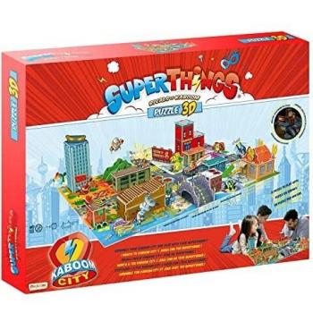Eleven Force- Puzzle 3D Kaboom City Superthings Juguetes, Multicolor