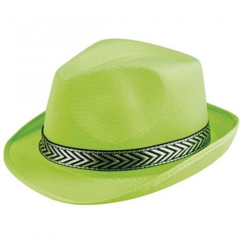 Chapeau Borsalino Disco Vert Fluo pour Adulte