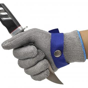 Cut-Resistant Work Gloves, Durable 316 Stainless Steel Wire Mesh, Improved Level 9 Protection, Rust-Proof and Reliable