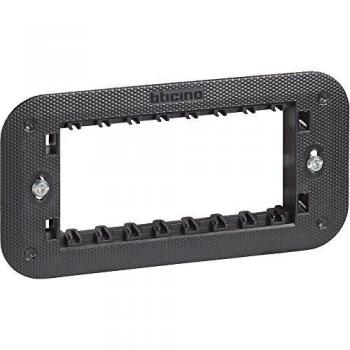 Bticino Living Now Supporto 4 moduli, nero