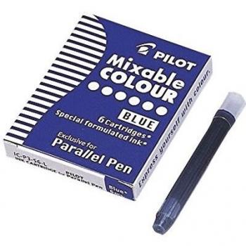 Pilot Parallel Pen Blue Ink Cartridges - 6 Pack