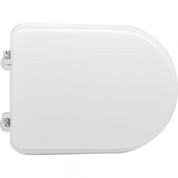 Abattant WC Roca Meridian 43,5-45,5 x 34 cm avec charnières réglables et siège en bois moulé