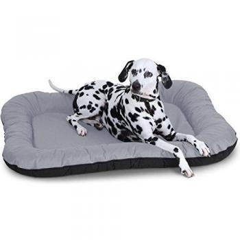 Wasserfestes In- und Outdoor Hundebett Lucky XL aus Nylongewebe mit abnehmbarem, waschbarem Bezug in Grau