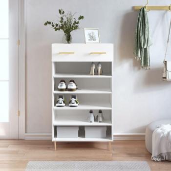 Armoire à chaussures blanche 60x35x105 cm en bois d'ingénierie