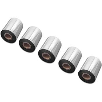 vhbw 5x Wax Resin Thermal Ribbon for TSC TTP-343 Plus, TTP-342 Pro Label Printer, 80 mm x 300 m, Black