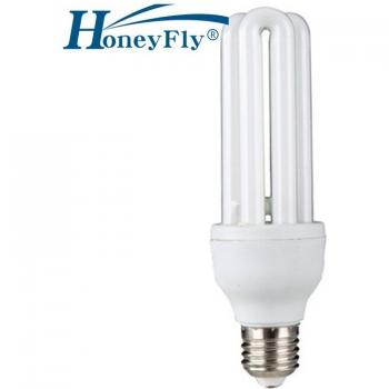 HoneyFly 3U U-Shaped Energy Saving Fluorescent Light Bulb AC220-240V 15W/20W E27 Home Lighting