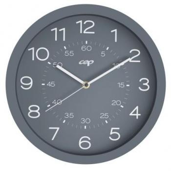 Horloge murale analogique magnétique silencieuse à quartz 30 cm gris orage minéral - Riviera 820m - Cep