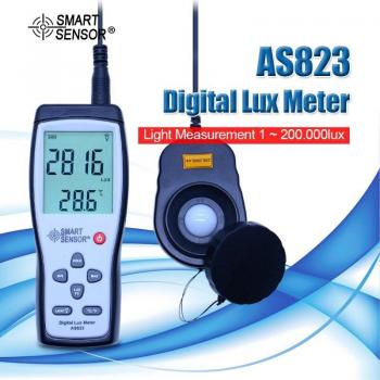 High Precision Digital Lux Meter AS823 - 200000 Lux Smart Light Sensor Photometer