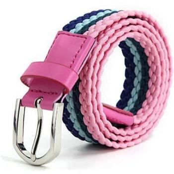 Multicolor elastic Belt for Boys and Girls 2.5 cm wide and 80 cm long Fashionable and Durable easy to use Navy blue pink