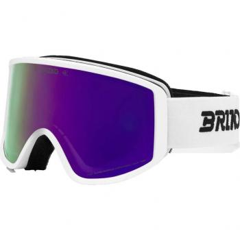 Maschera da sci Briko Pulse bianca con lente specchiata viola CAT2 unisex