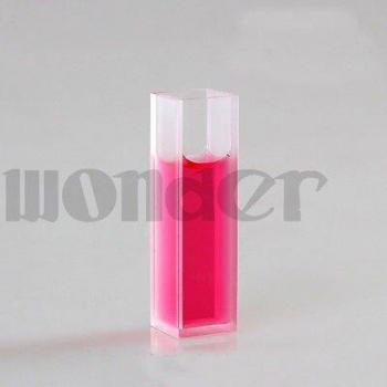 Cubette de quartz JGS1 10mm avec couvercle en PTFE et fond plat pour spectrophotomètres UV