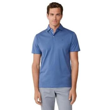 Polo Clásico de Algodón Azul Eton para Hombre HM5600092, Manga Corta, Talla XXL