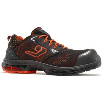 Scarpe antinfortunistiche vegane Base Berlin B1704A S1PS ESD SC LG FO SR - 40 - Nero/Arancione